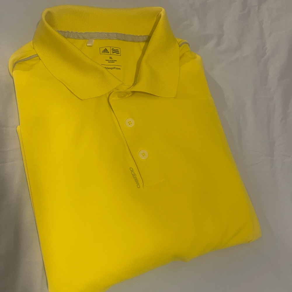 Adidas Men's Vibrant Yellow Polo